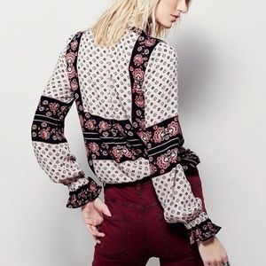 Free People Changing Times Mixed Print Tunic Top